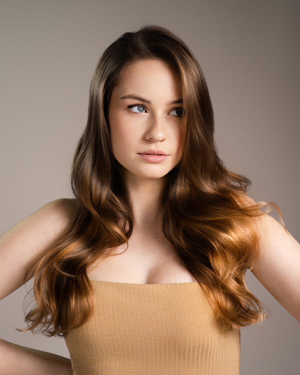 Cabelo dourado iluminado